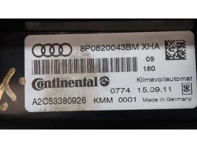 Блок управления климат-контролем 8P0820043BM   Audi A3 S3 8P