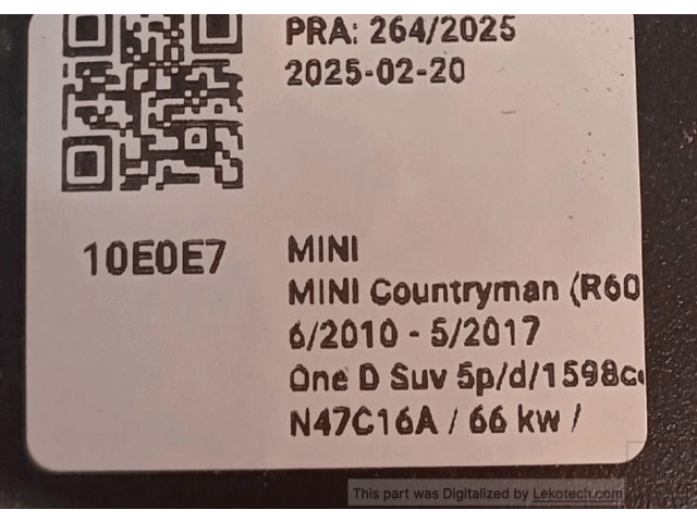 Přístrojová deska  Mini Cooper Countryman R60 2010 62109325821  