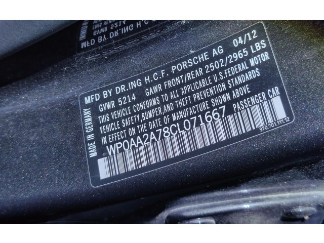 Zpětné zrcátko  Porsche Panamera (970) 2012  97061266700  