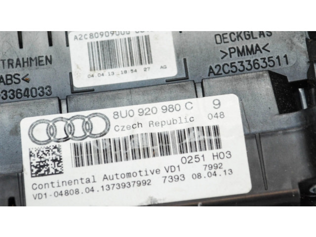 Панель приборов 8U0920980C   Audi Q3 8U       