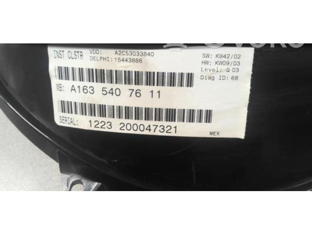 Přístrojová deska  Mercedes-Benz ML W163 2003 1635409511  