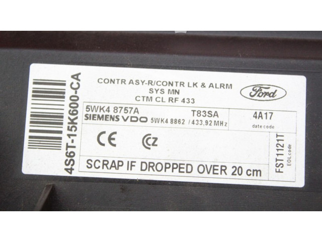 Комфортный модуль 4S6T-15K600-CA, 4S6T-15K600-CA   Ford Fusion