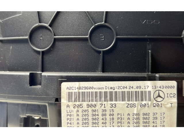 Панель приборов A2059007133, A2059023717   Mercedes-Benz GLC X253 C253       