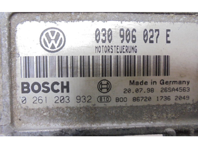 Блок управления двигателем Блок управления 030906027E, 030906027E   Volkswagen Polo III 6N 6N2 6NF