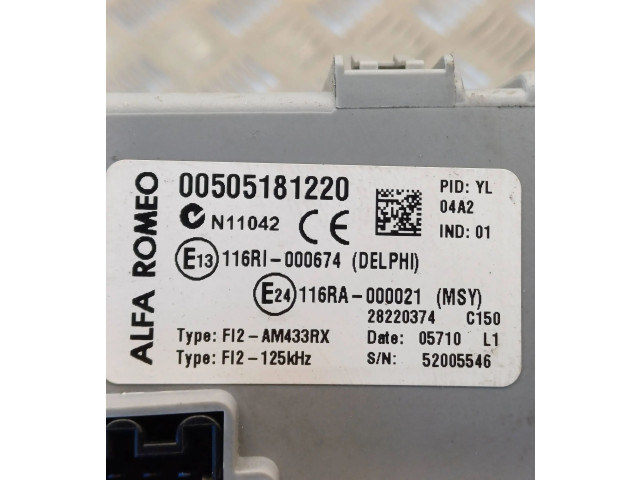   Pojistková skříňka 116RI000674, 00505181220   Alfa Romeo Mito 2010