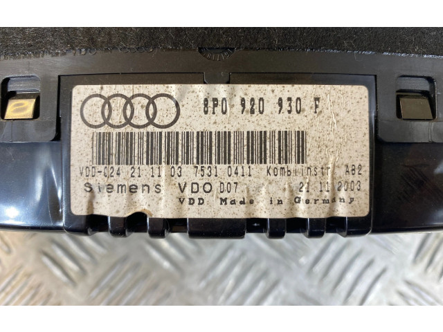 Přístrojová deska  Audi A3 S3 8P 2004 8P0920930F  