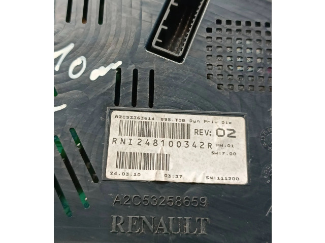 Přístrojová deska  Renault Megane III 2014 248100342R, A2C53363614  