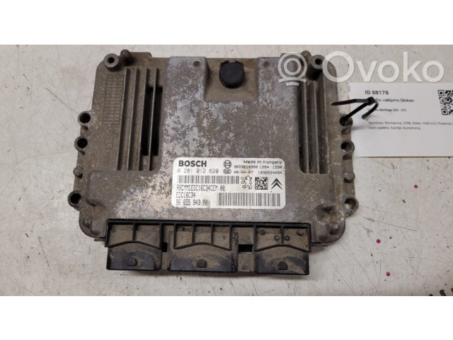 Блок управления двигателя 0281012620, 9665594380   Citroen Berlingo