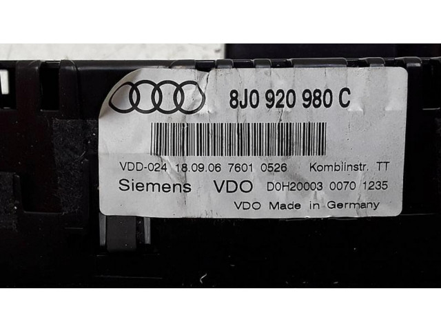 Панель приборов 8J0920980C   Audi TT Mk1       