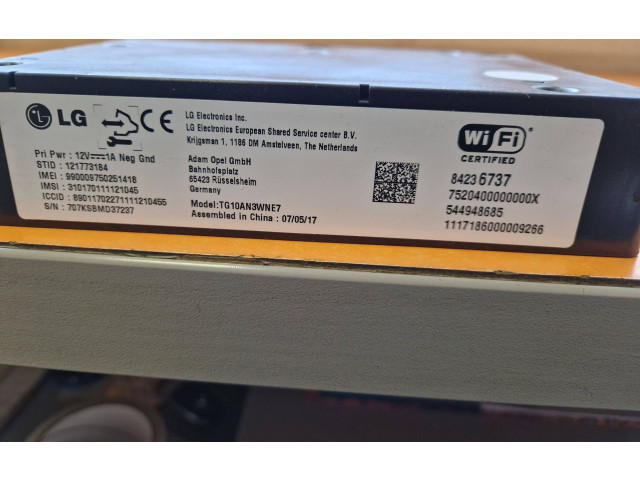 Блок управления 84236737, 7520400000000X   Opel Zafira C