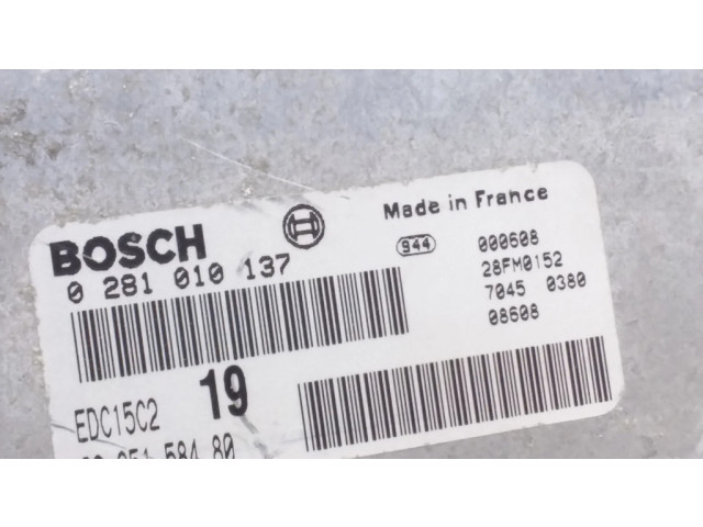 Řídící jednotka 9635158480, 0281010137   Citroen Xsara Picasso 2002