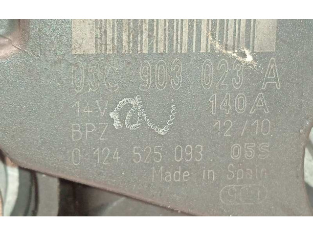 Генератор 03C903023A, 0124525093   Volkswagen Scirocco      