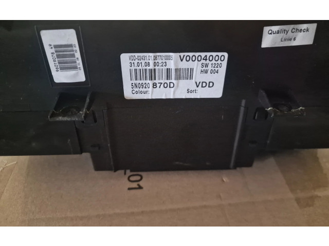 Панель приборов 5N0920870D   Volkswagen Tiguan       