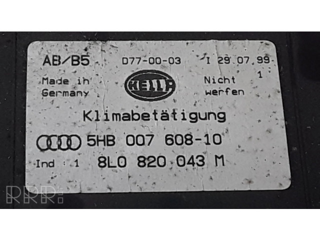 Блок управления климат-контролем 8L0820043M   Audi A3 S3 8L