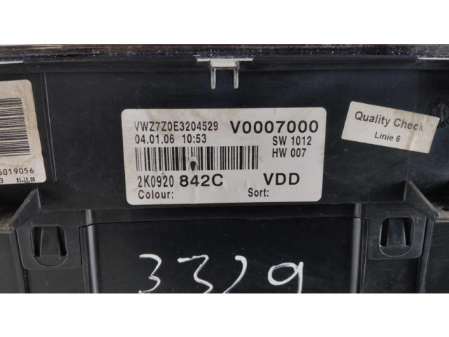 Панель приборов 2K0920842C, V0007000   Volkswagen Caddy       