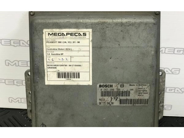 Řídící jednotka 9617150080, 0261200780   Peugeot 106 