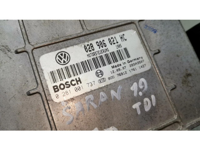 Блок управления двигателя 028906021HC, 0281001737   Ford Galaxy