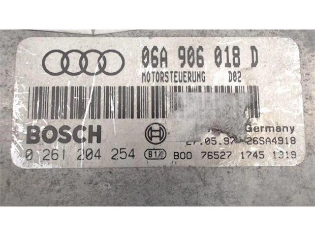 Блок управления (06A906018D), (0261204254)   Audi A3 S3 8L