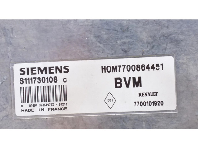 Блок управления двигателя 7700864451, S111730108   Renault Megane I