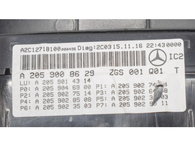 Přístrojová deska  Mercedes-Benz C AMG W205 2016 A2059008629, A2059046900  