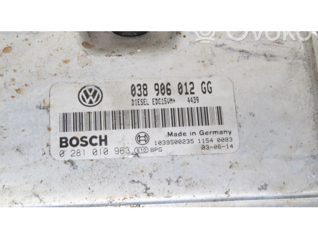 Řídící jednotka 038906012GG, 0281010963   Skoda Fabia Mk1 (6Y) 2006