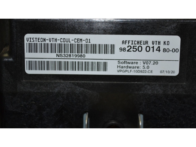 Экран дисплея вверх     9825001480, NS32819980    Peugeot Expert 