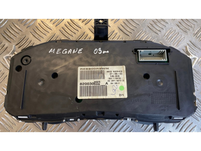 Панель приборов 8200306552A, 35110419   Renault Megane II       