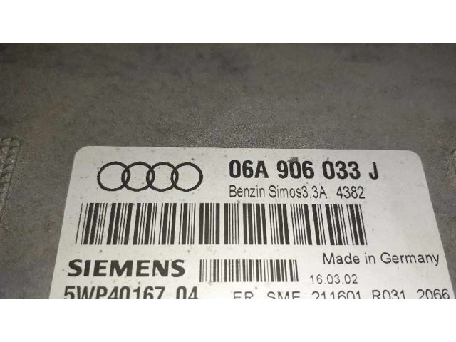 Блок управления двигателем Блок управления 06A906033J, 5WP4016704   Audi A3 S3 8L