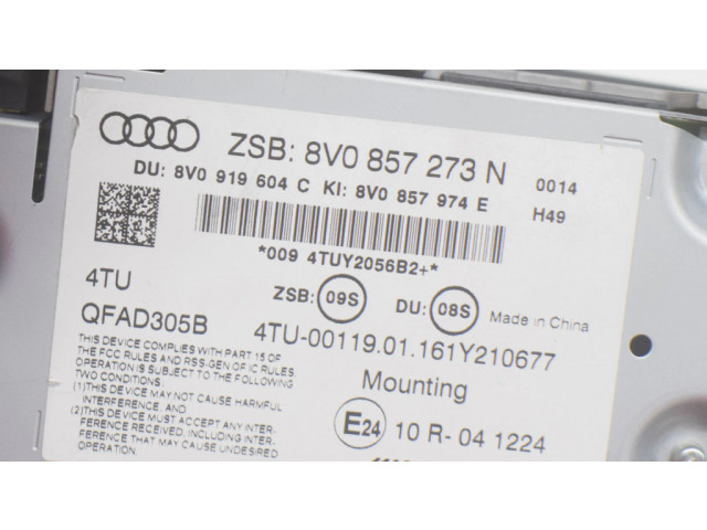 Дисплей    8V0857273N, 8V0857974E   Audi A3 S3 8V