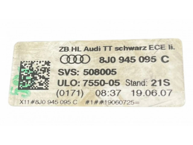 Задний фонарь  8J0945095C, 508005    Audi TT TTS Mk2   2006-2014 года