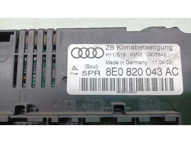 Блок управления климат-контролем 8E0820043AC   Audi A4 Allroad