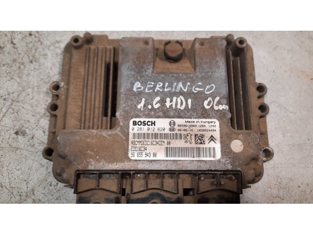 Блок управления двигателя 0281012620, 9665594380   Citroen Berlingo