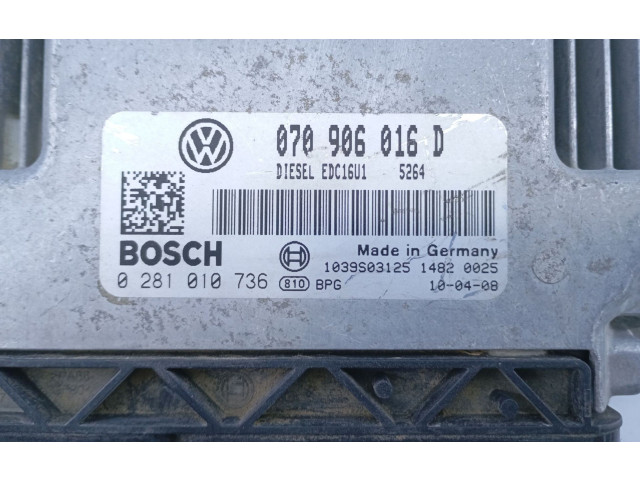 Řídící jednotka 070906016D, 0281010736   Volkswagen Touareg I 2002