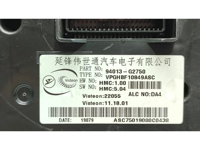 Панель приборов 94013G2750   Hyundai Ioniq       