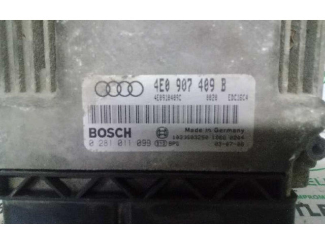 Блок управления двигателем ECU 0281011099   Audi A8 S8 D3 4E