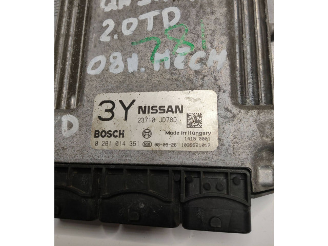 Řídící jednotka 23710JD78D, 1039S21017   Nissan Qashqai 2008