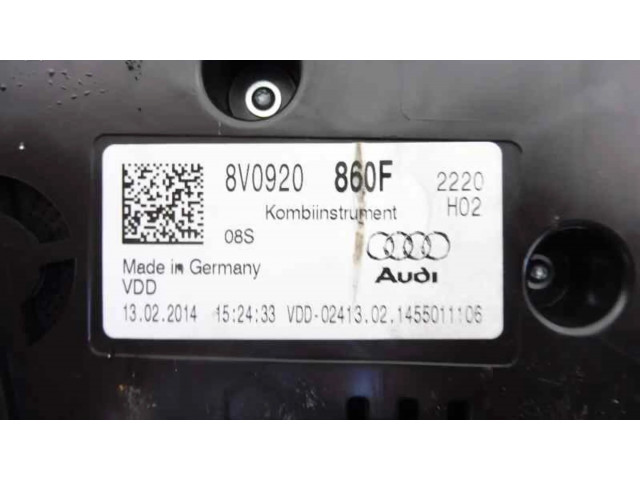 Панель приборов 8V0920860F   Audi A3 S3 8V       