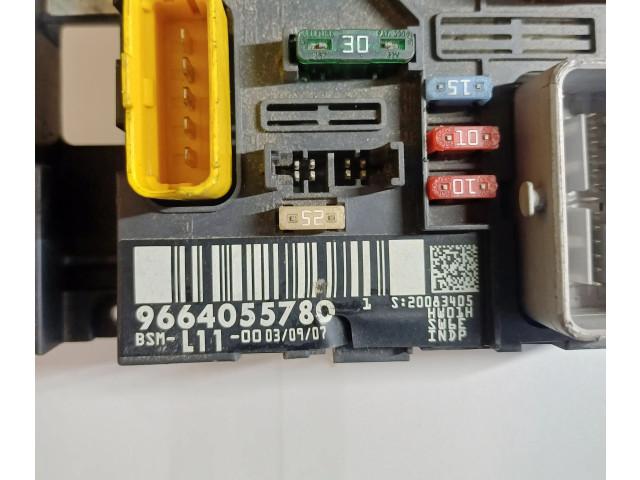 Pojistková skříňka Řídící jednotka BSM 9664055780, BSML1100   Peugeot 207 2007