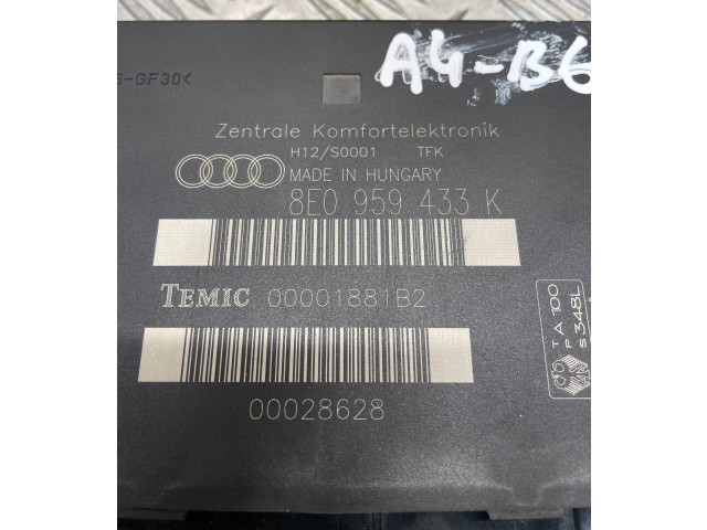 Блок комфорта 8E0959433K   Audi A4 S4 B6 8E 8H   