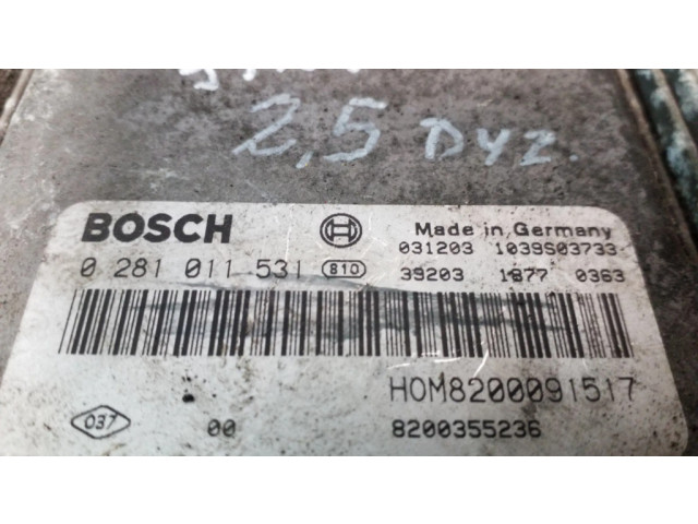 Řídící jednotka 0281011531, 8200355236   Opel Vivaro 2006