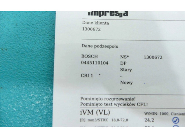 Vstřikovač 0445110104, IMPRK1300672   Mercedes-Benz ML W163     