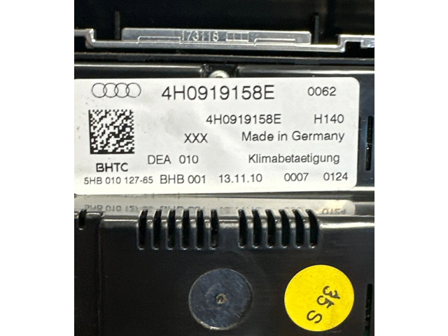 Блок управления климат-контролем 4H0919158E, 5HB01012765   Audi A8 S8 D4 4H
