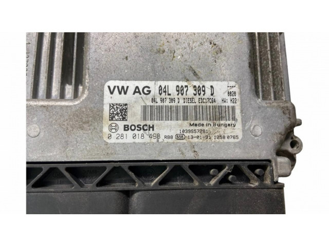 Блок управления двигателя 04L907309D, 0281018498   Audi A3 S3 8V