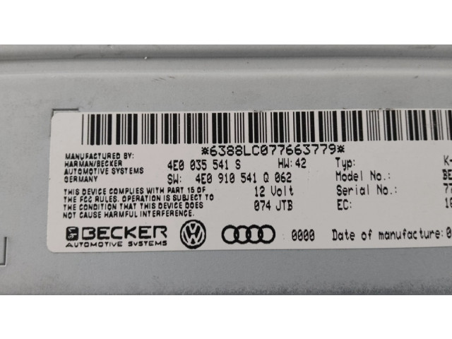 Блок управления 4E0035541S, 4E0910541Q   Audi Q7 4L