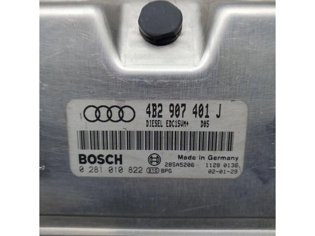 Блок управления двигателя 4B2907401J, 0281010822   Audi A6 S6 C5 4B