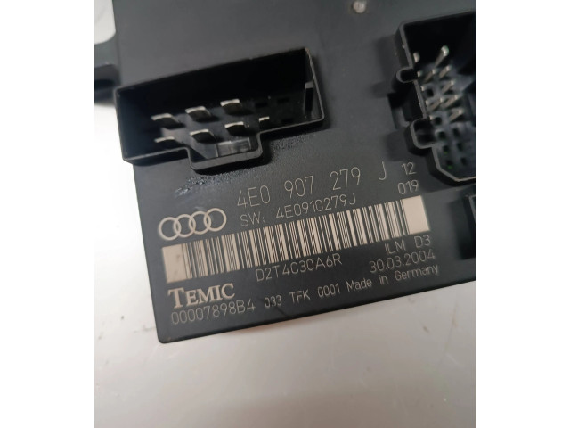 Zámek zadních dveří 4E0907279J, 00007898B4   Audi A8 S8 D3 4E 2004