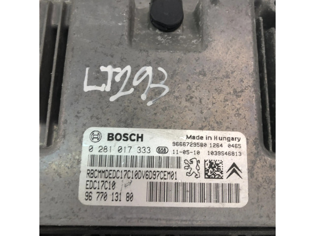 Řídící jednotka 9677013180, 0281017333   Peugeot 207 CC 2009