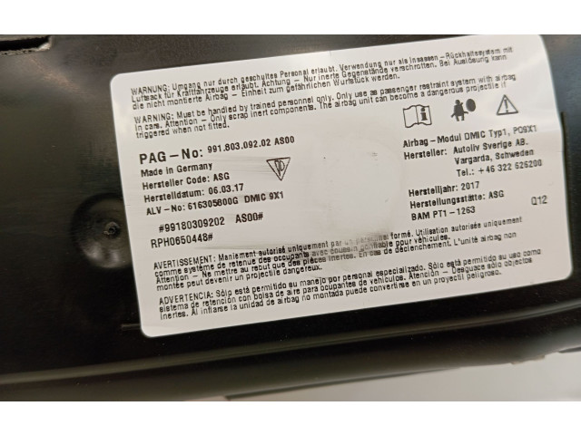 Подушка безопасности двери 99180309202   Porsche 911 991