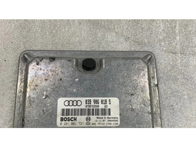 Řídící jednotka 038906018S, 0281001721   Audi A4 S4 B5 8D 1999