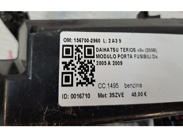   Pojistková skříňka 156700-2960, 156700-2960   Daihatsu Terios 2005